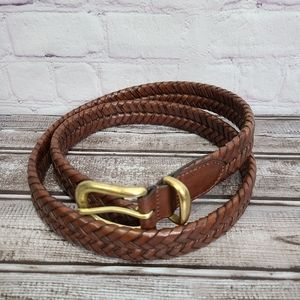 Coach braided leather belt